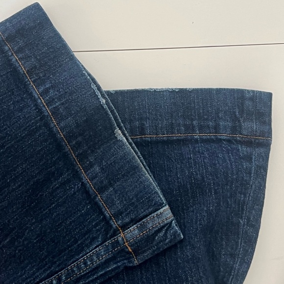 Kimes Ranch Jennifer Dark Wash High Rise Flare Leg With Trouser Hem Jeans - Picture 11 of 11